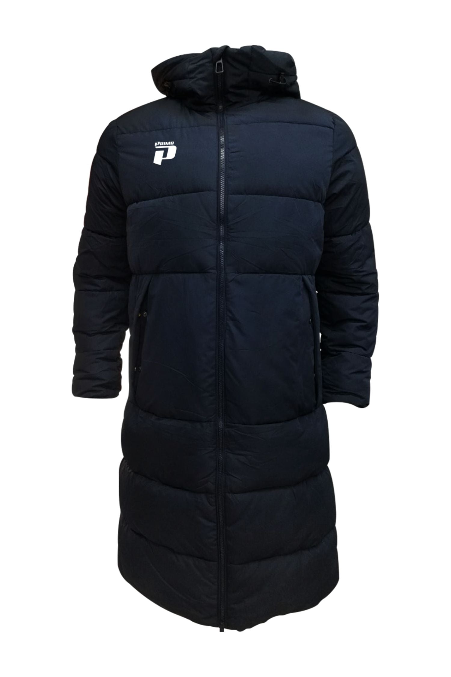 BLACK WINTER BENCH JACKET – Primo Sportswear - Main Image