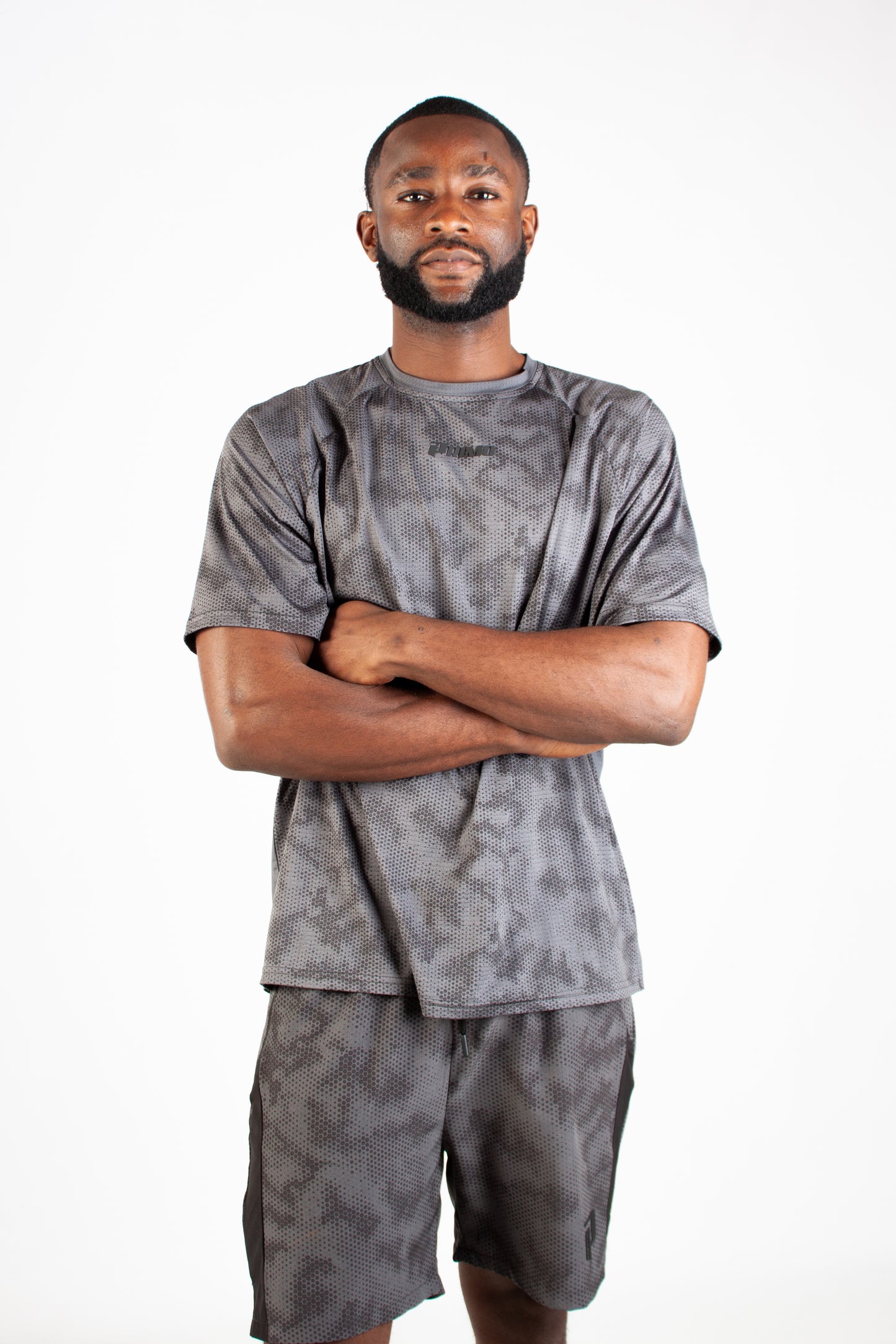 GREY ENDLESS DOTTED ACTIVE T-SHIRT