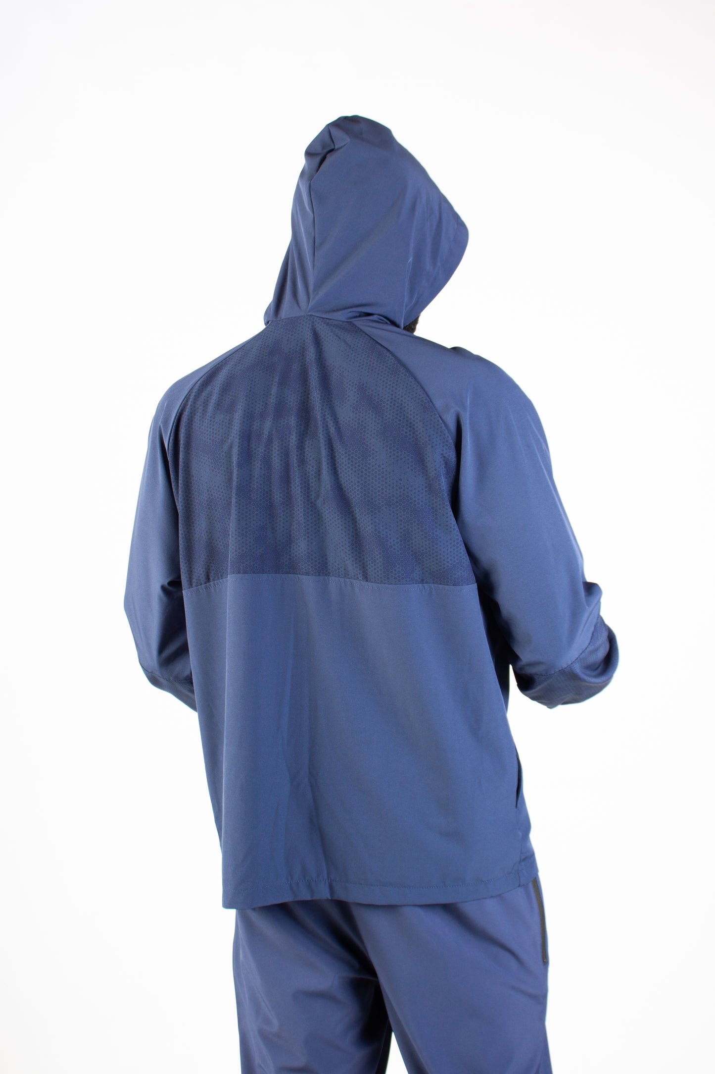 NAVY ENDLESS DOTTED WINDBREAKER