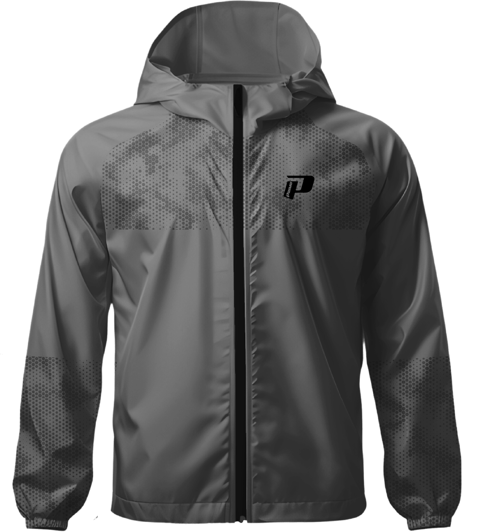 GREY ENDLESS DOTTED WINDBREAKER