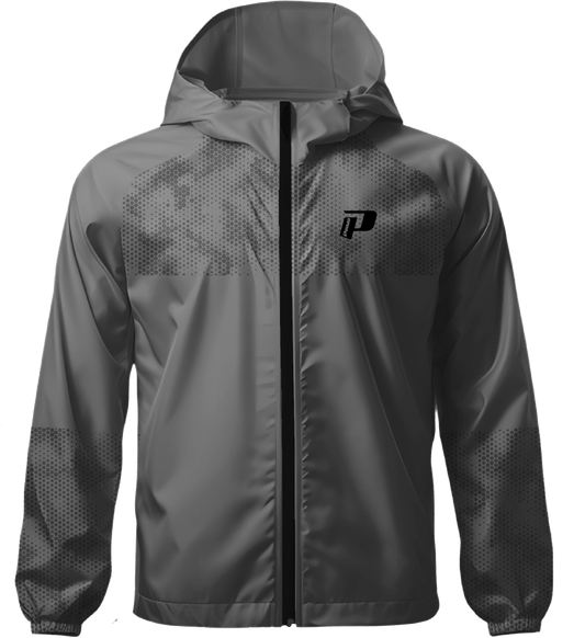 GREY ENDLESS DOTTED WINDBREAKER