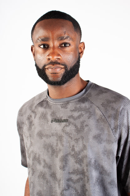 GREY ENDLESS DOTTED ACTIVE T-SHIRT