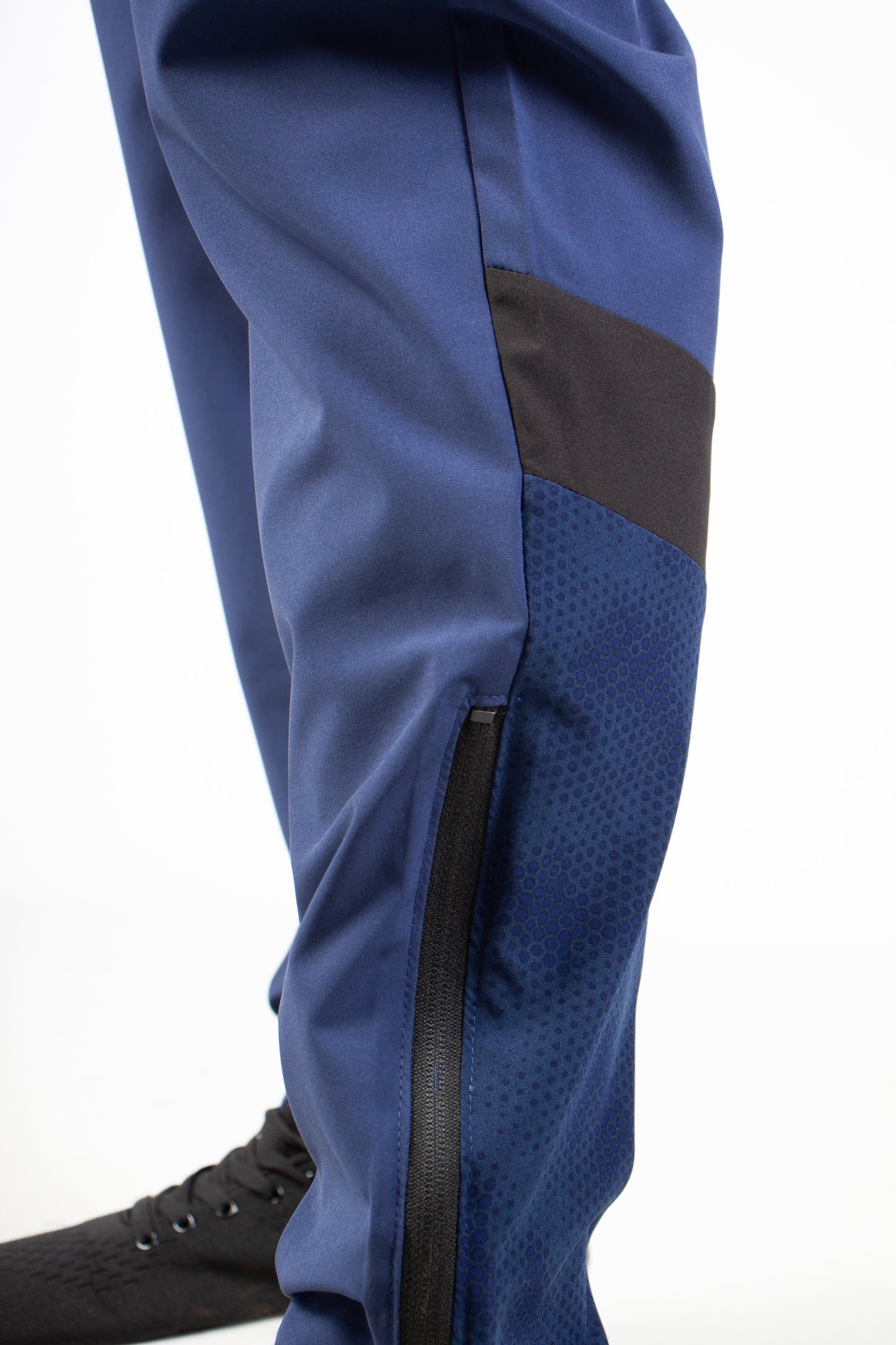 NAVY ENDLESS DOTTED TRACKSUIT PANTS