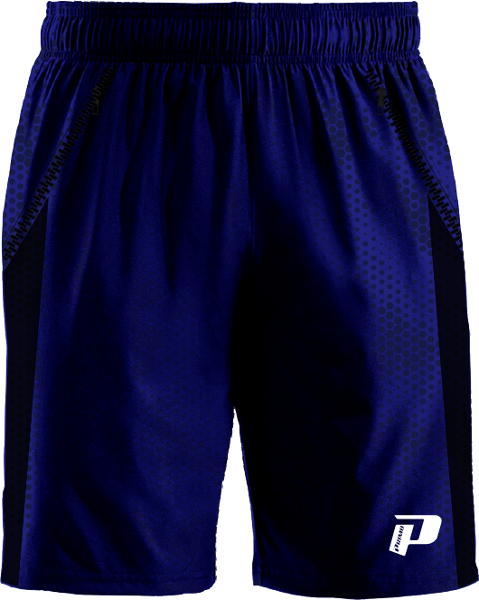 NAVY ENDLESS DOTTED GYM SHORTS